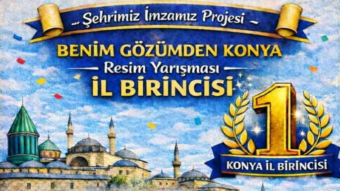 Ladikli minik ressam Konya birincisi oldu