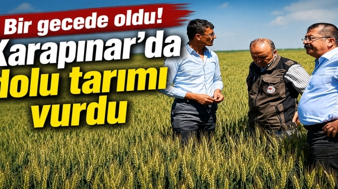 Bir gecede oldu! Karapınar’da dolu tarımı vurdu