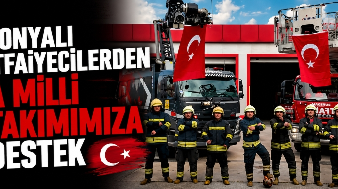 Konyalı itfaiyecilerden A Milli Takımımıza destek