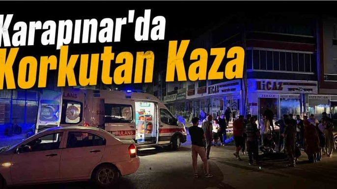 Karapınar'da Korkutan Kaza! Otomobil ile Motosiklet Çarpıştı