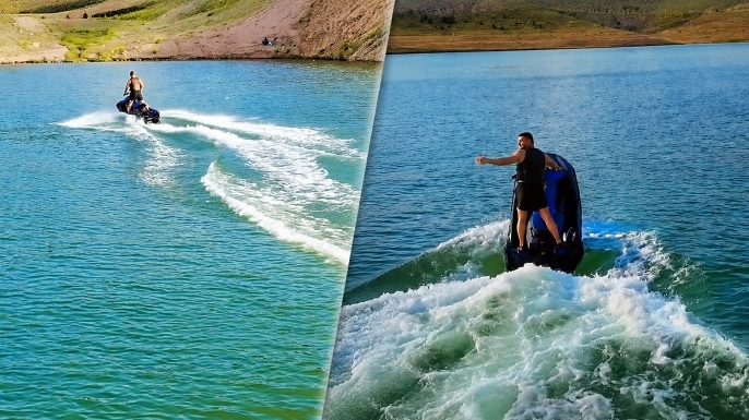 Konya Ardıçlı’da jet ski keyfi