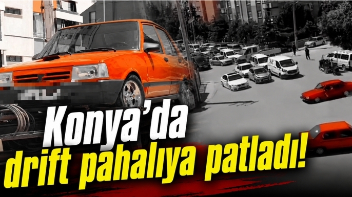 Konya'da drift pahalıya patladı!