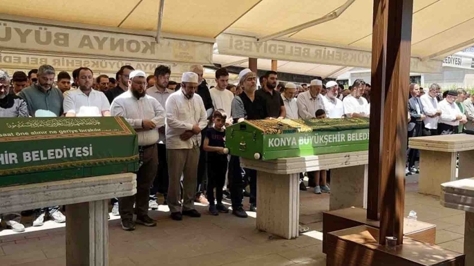 Konya'da öldürülen kuyumcuya son veda: Gözyaşlarıyla toprağa verildi