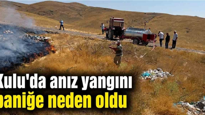 Kulu'da anız yangını paniğe neden oldu