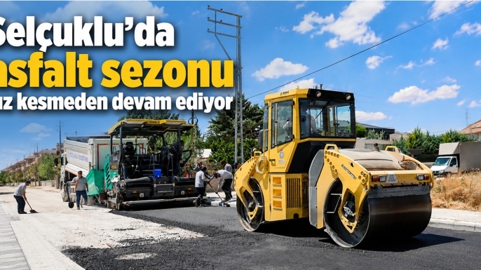 Selçuklu'da asfalt sezonu hız kesmeden devam ediyor