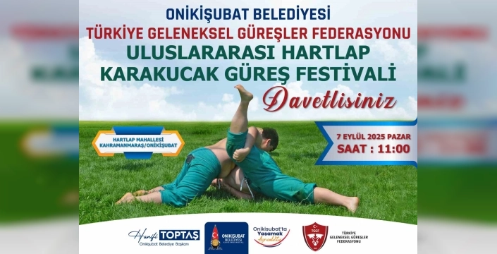 Kahramanmaraş'ta uluslararası güreş festivali
