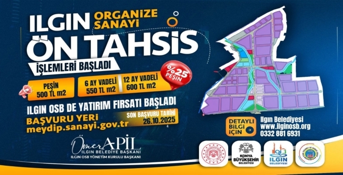 Ilgın Organize için ön tahsis süreci başladı