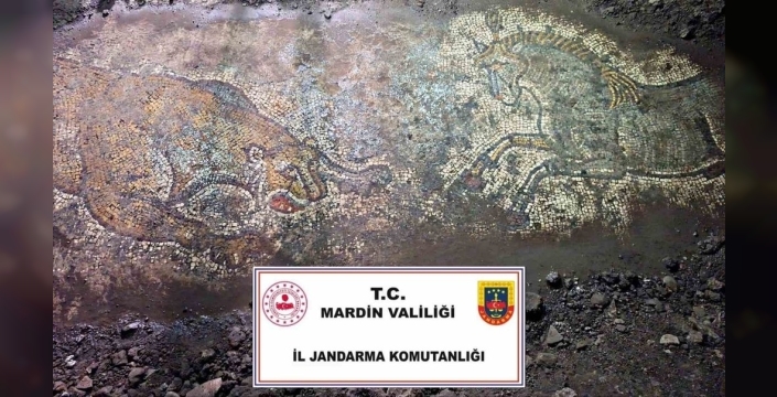 Mardin'de tarihi operasyon: 1500 yıllık mozaik ele geçirildi