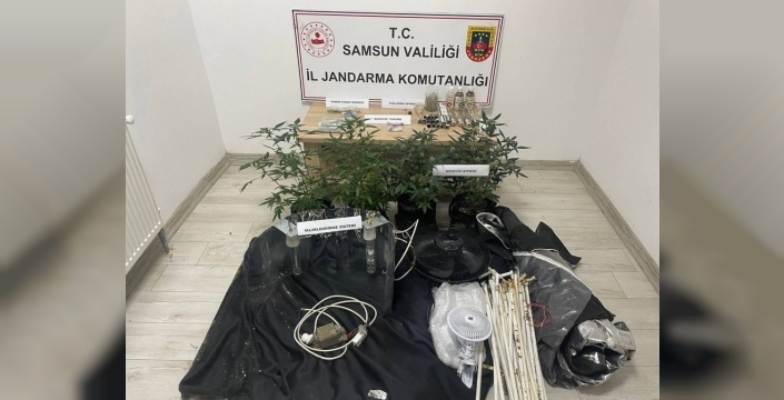 Samsun'da evdeki uyuşturucuya 1 gözaltı