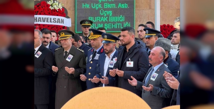 Çorum'da şehit astsubay Burak İbbiği'ye veda töreni