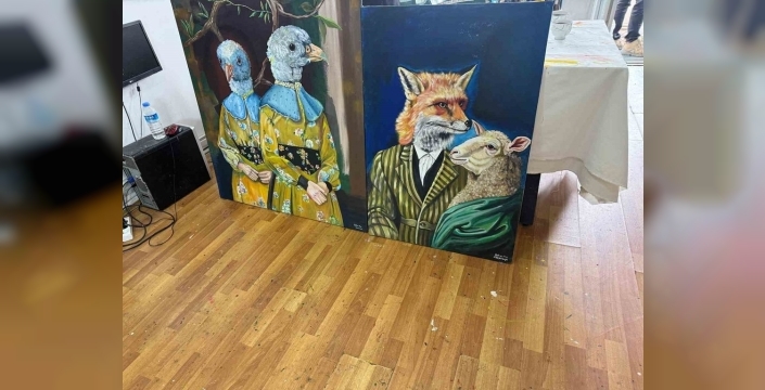 Dev mısır heykeliyle gündem olan ressam Orhan Albaş: 3 günde resim yapmayı öğretiyor!