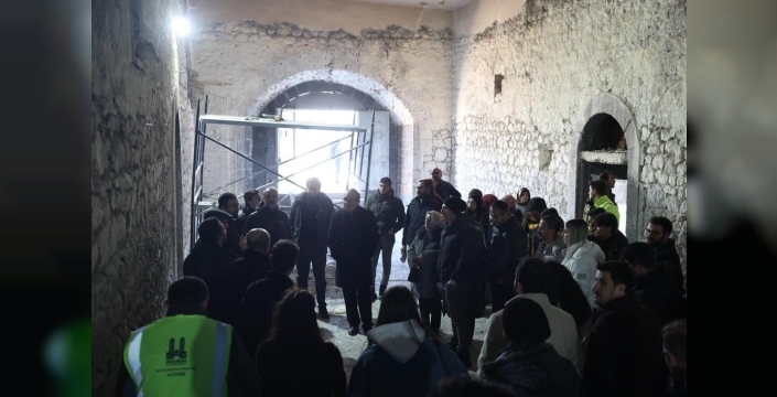 Erzurum'daki Taş Ambarlar projesinde teknik inceleme yapıldı