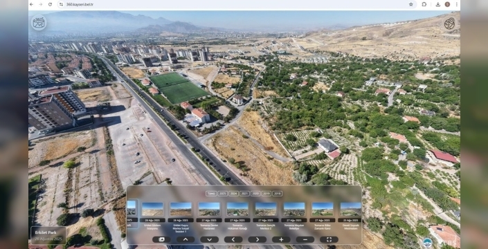 Kayseri artık sanal alemde keşfediliyor: 360 derece şehir turu hizmete girdi