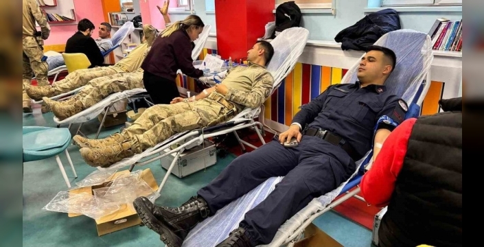 Niksar'da şehidin emaneti için kan bağışı yapıldı