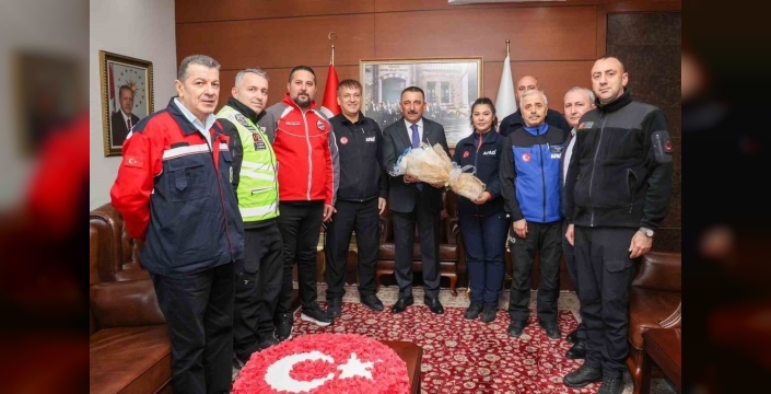 Vali Hacıbektaşoğlu, AFAD'ın 16. yıl dönümünde temsilcileri kabul etti