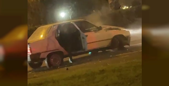 Polisten kaçarken kaza yapan sürücü gözaltına alındı
