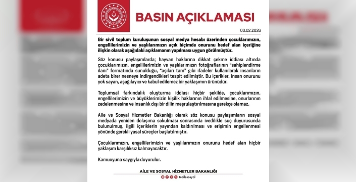 Aile Bakanlığı'ndan sahiplendirme ilanlarına karşı suç duyurusu