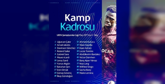 Galatasaray'ın Juventus maçı kadrosu belli oldu