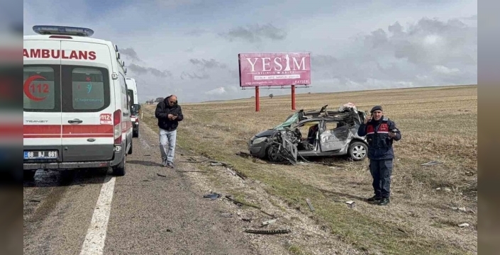 Aksaray'da feci kaza: 1 ölü, 3 yaralı