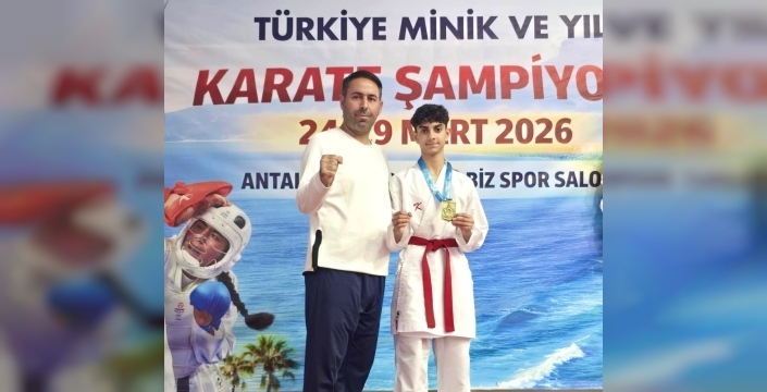 Elazığlı genç karateci Ali Akif Kaymaz, Türkiye şampiyonu oldu!