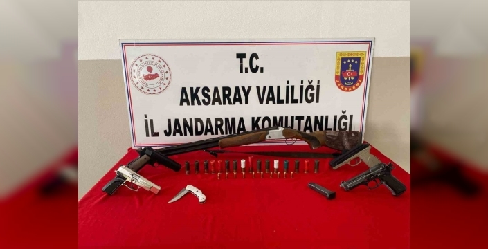 Aksaray'da jandarmadan kaçak silah baskını: 5 silah ele geçirildi