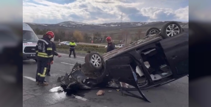 Erzurum'da trafik kazası: 4 kişi yaralandı