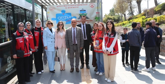 Konya’da otizm farkındalığı için tramvay seferi düzenlendi