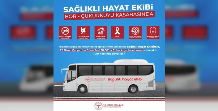 Mobil sağlıklı hayat ekibi, Çukurkuyu'da vatandaşlarla bir araya gelecek
