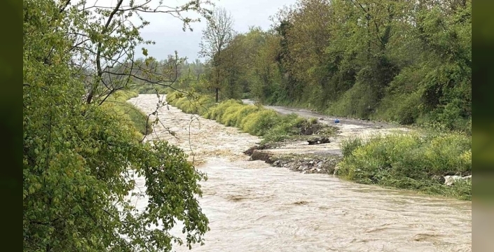 Düzce'de sağanak yağış köprüyü yıktı, tarım arazileri ve evler sular altında kaldı