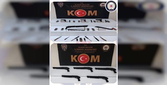 Elazığ'da sessiz sedasız operasyon: 9 ruhsatsız silah ve binlerce mermi ele geçirildi