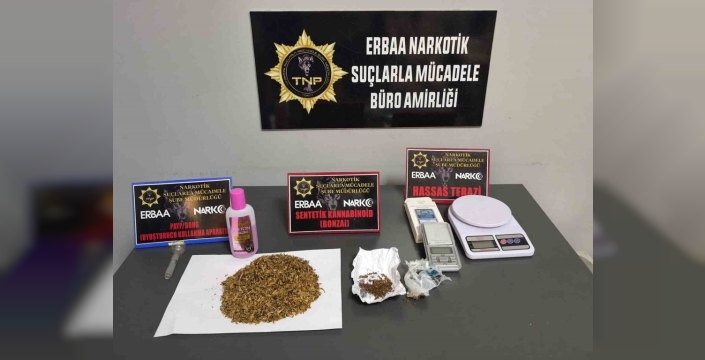 Erbaa'da uyuşturucu operasyonu: 3 kişi 'bonzai' ile yakalandı