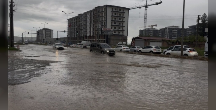 Ergani'de sağanak yağış hayatı olumsuz etkiledi