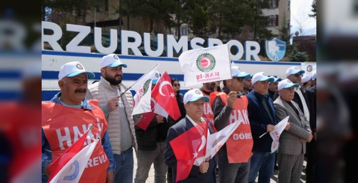 Erzurum'da işçiler, 1 Mayıs'ta hakları için meydanda toplandı