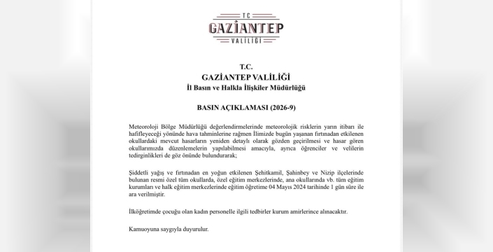 Gaziantep'te 'süper hücre' kabusu: Okullar tatil edildi, 23 yaralı!