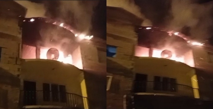 Hakkari'de 3 katlı evde çıkan yangın paniğe neden oldu