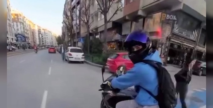 Kamera sorusu soran genç, saniyeler sonra kaza yaptı: O anlar kamerada!