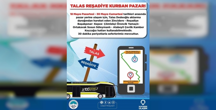 Kurban pazarlarına ulaşım kolaylaşıyor: Kayseri'de özel otobüs seferleri başlıyor