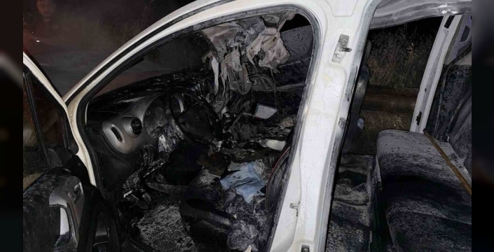 Osmaniye'de seyir halindeki ticari araçta yangın paniği