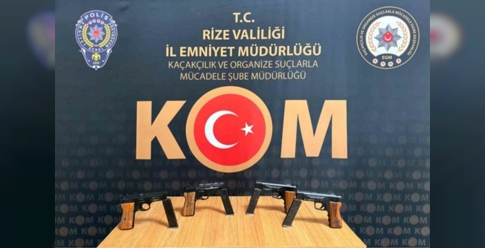 Rize'de kaçak silah operasyonunda bir tutuklama