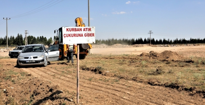 Sarayönü’nde kurban atıkları için imha alanları hazırlandı