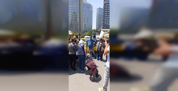 Şişli'de yürek burkan kaza: Geri geri giden taksi yaşlı kadını altına aldı
