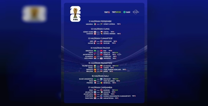 2026 FIFA Dünya Kupası heyecanı TRT ekranlarında şifresiz başlıyor