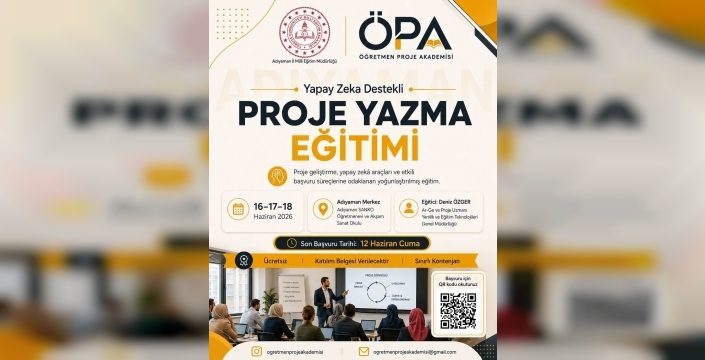 Adıyaman'da yapay zeka destekli proje eğitimi başlıyor