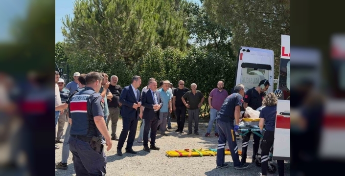 Alaçam'da traktör kazası: Yaralı sürücü helikopterle hastaneye kaldırıldı