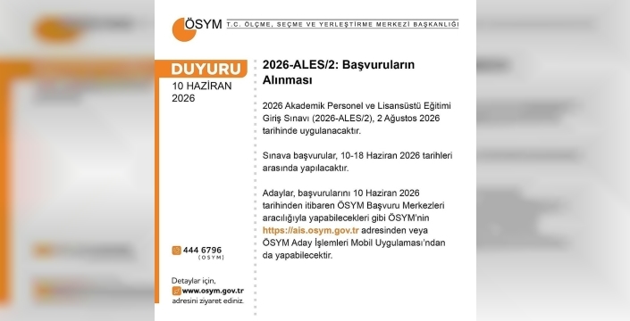 ALES/2 başvuruları başladı: Akademik kariyer hayali kuranlar dikkat!