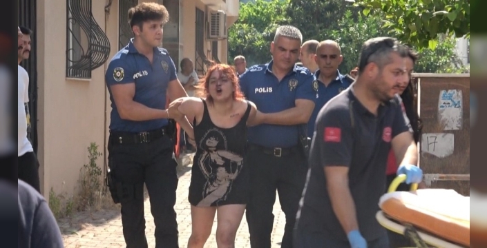 Antalya'da dehşet anları: Kadın evi ateşe verdi, polis müdahale etti