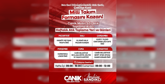 Atığını getir, milli takım formasını kap! Canik'ten çevreye teşvik kampanyası