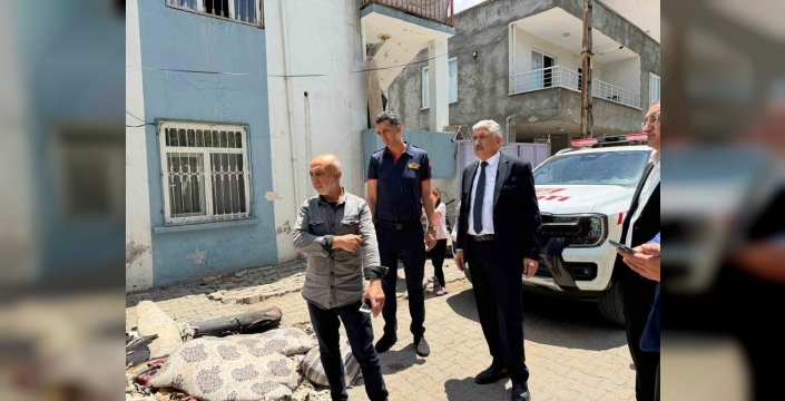 Başkan Hallaç, yangın mağduru aileyi ziyaret ederek destek verdi