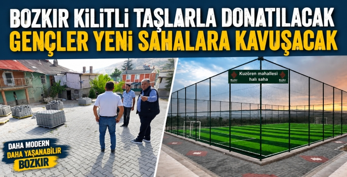 Bozkır kilitli taşlarla donatılacak gençler yeni sahalara kavuşacak