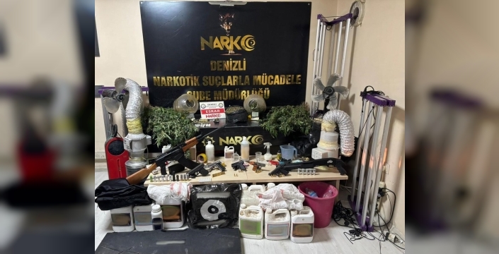Denizli'de dev operasyon: Kenevir tarlası ve silahlar bir evde gizlenmiş!